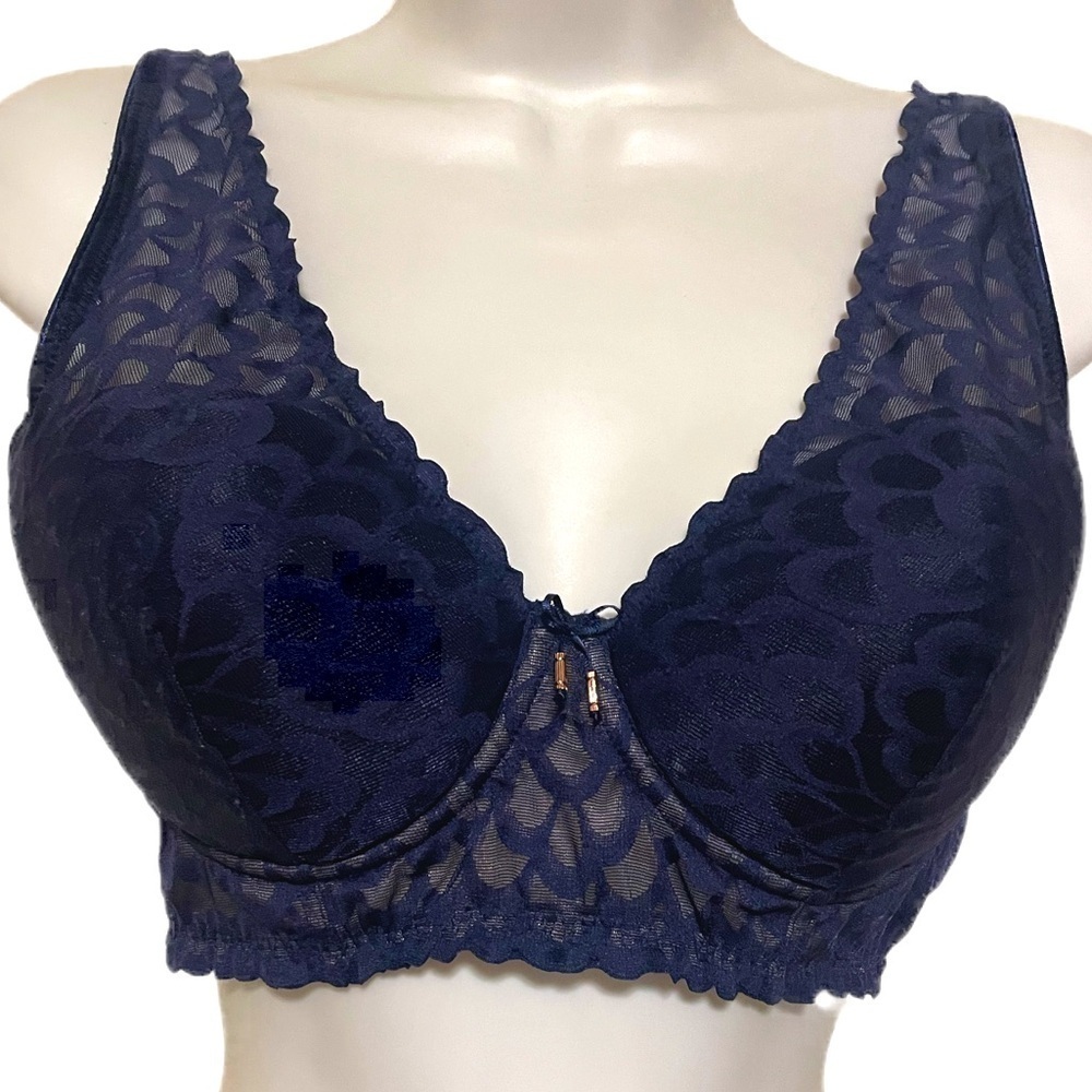 Lascana Venus navy blue lace padded bra 36D